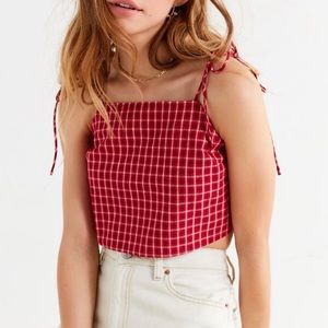 UO Square-Neck Tie-Strap Cami in M
